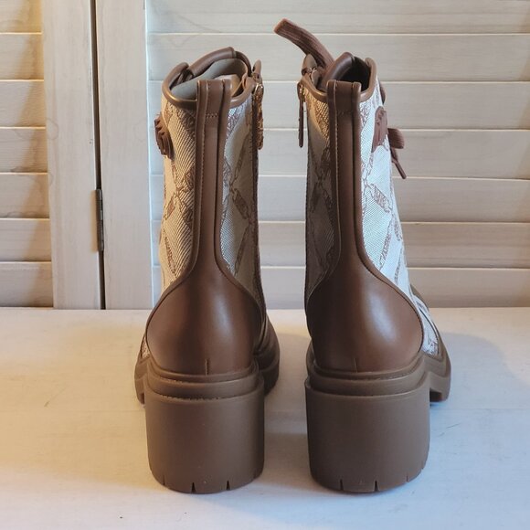 $106 NWT MICHAEL KORS Natural/Luggage Signature Boot - Picture 6 of 10